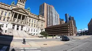 Driving Detroit - Urban Architecture - Campus Mauritius - Cadillac Square - Mask Up Michigan