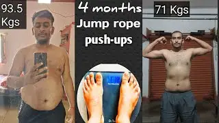 BODY TRANSFORMATION WITHOUT GYM AT HOME|| BEFORE  AFTER || FAT TO FIT|| SKIPPING|| JUMPROPE 120 DAYS