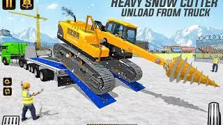SNOW CITY TUNNEL CONSTRUCTION GAME 3D ॥ NEW JCB SIMULATOR GAMEPLAY 3D 2023 . Android gameplay
