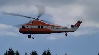Rare Sikorsky S-58T HB Scale RC Model Helicopter meeting 2017 Leuggern