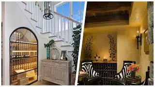 75 White Floor And Yellow Floor Wine Cellar Design Ideas You'll Love ☆