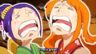 Nami and Kurozumi Tama cry in relief that Luffy is alive #onepiece