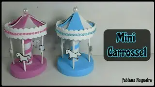 Mini Carrossel com Molde🎠 / Lembrancinha de Chá Revelação👶💕