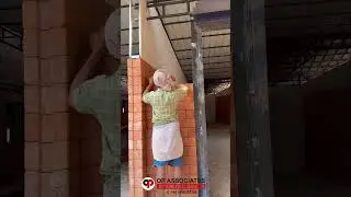Soil/mud Interlocking brick mason work #bricks #construction #mud #interlock #mudbrick #eco