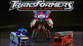 Transformers robots in disguise Omega prime commercial RID ultra Magnus Optimus combining tv advert