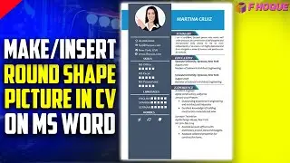 how to make round shape picture in cv of MS word | F HOQUE |