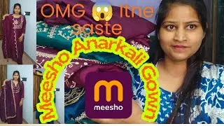 OMG 😱 Itne saste Anarkali gown meesho se 😍👀 All link in decepration box 🎁 #meesho  #meeshohaul 