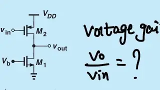 COmmon source amplifier using an NMOS device as current source | find the gain of CS amplifier