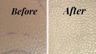 DIY professional faux leather cleaning and removal of the ink spots