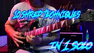 10 Shred Concepts in One Guitar Solo 🎸 [With Tabs & Backing Track]