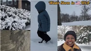   Surviving massive winter storm of 6-7 inches in New Haven, Connecticut USA 🇺🇸 