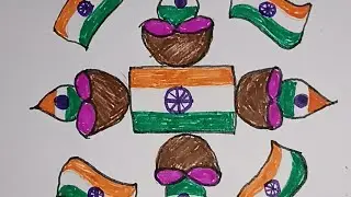#music #republicday #rangoli #viral #simple #easy#colors #flag #national Flag 