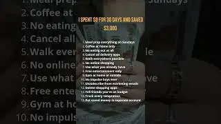 I spent $0 for 30 days and saved $3,000 (No Spend Challenge)