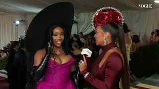 CHARMING! Sza on the Met Gala 2022 interview (VOGUE)