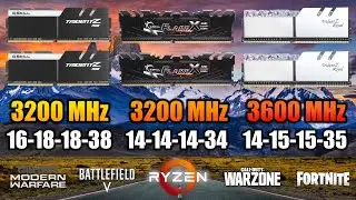 3200MHz CL16 vs 3200MHz CL14 vs 3600MHz CL14 with Ryzen 5 3600 | Memory Comparison Test