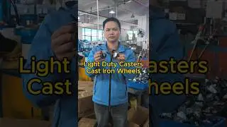 Light duty caster with cast iron wheels
