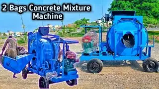 Giant Two Bags Concrete Mixer Machine With A Self Loading Hopper #concretemixer #2bagsconcretemixer