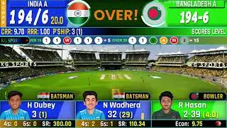 🔴India vs Bangladesh A, 1st Semi Final T20  | Live Match Analysis and Discussion IND A vs BAN A