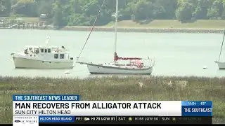 Man airlifted to hospital after alligator attack, wife saves his life with gardening tool
