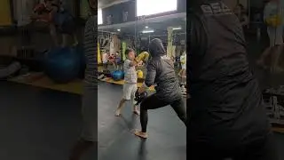 the kids kicking butts at BSA kids warrior class