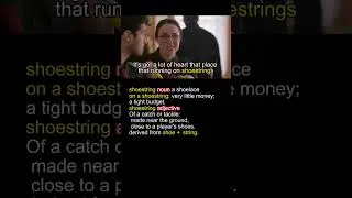 Word of the Day: &ldquo;Shoestring&rdquo; 💸 | #vocabulary #movie #educational #shorts