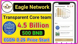 Eagle Network Transparent Core Team || Eagle Network Price 0.2$|| 500 BNB || 4.5 billion supply