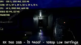 Phasmophobia Low Settings RX 560 2GB i5 9400f FPS Test November 2021