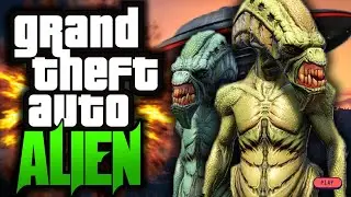 Grey Alien in Gta 5 ( Police Chase ) #gta5 #gta #gameplay