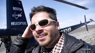 Flying Over Boston in a R22 Helicopter with City Views and Chillhop