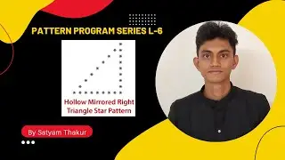 Mirrored Hollow Right Triangle Star Pattern || Pattern Program Series L-6#star_pattern #programming