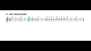Bell Kit Percussion Exercise 17 (Hot Cross Buns) - Essential Elements Book 1