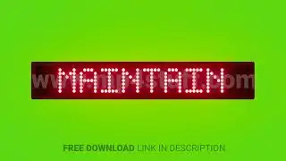 Please Maintain Social Distancing Scrolling Red Dot Matrix LED Text Animation on Green Screen Seamle