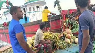 First day fishing in blue sea - Mangalore fishing style 
