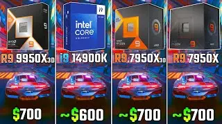 RYZEN 9 9950X3D vs i9-14900K vs RYZEN 9 7950X3D vs RYZEN 9 7950X | Test in 6 Games