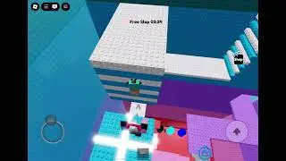 Finishing this game on Roblox called slap wall hop tower