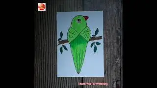 How to draw Parrot 🦜 from X Letter for Beginners #art drawing #shorts