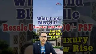 Whiteland Blissville | SPR Road | Luxury Low Rise floors| Near DLF Privana | 9315302963