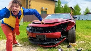 Mr. Joe found Car Key to Crashed Chevy Camaro 2021 and couldn't Started Race 13+