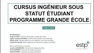 Présentation ingénieur sous statut étudiant - Programme Grande école - 2024