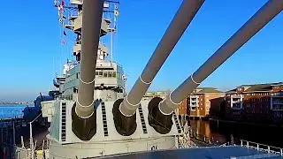 Battleship USS Wisconsin (BB-64) Virtual Tour Including Gun Firing System Explained