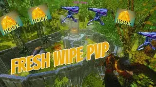 [Ark mobile pvp] Fresh Wipe day 1 PVP/Raiding/building