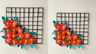 Beautiful Flower Wall Hanging 🌸 | Best DIY Room Decor Idea | Rucha's creation