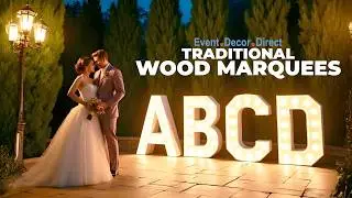 🌟LIGHT IT UP with Classic Charm &ndash; EDD Traditional Wood Marquees! 🔤✨