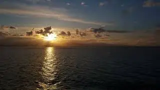 Sunset in the  Norwegian sea