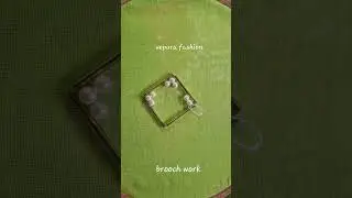 how to do brooch work brooches design for blouse chudithar flower brooch class in tamil aari zardosi
