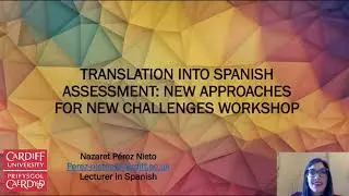 Translation Workshop delivered by Nazaret Perez Nieto