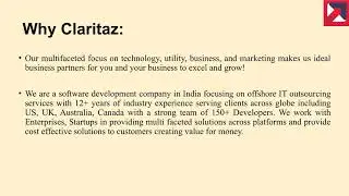 AI ChatBot Software Development Company in India|CLARITAZ| 5 Things you Want to Know About Us.
