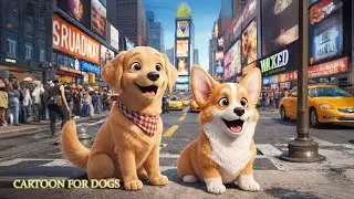 Мультфильм для собак: Приключения в Нью-Йорке 🌈🐾 Снятие тревоги разлуки у собак 🎵 Собачья музыка 🐶