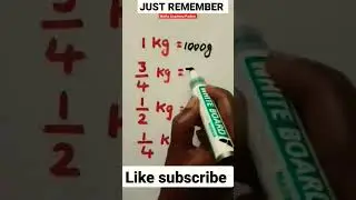 ll Just remember ll#kg#shorts #youtubeshorts #viral #trending #math #shortvideos #conversionofunits