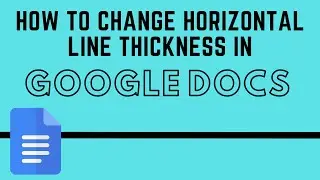 Как изменить толщину горизонтальной линии в Google Docs